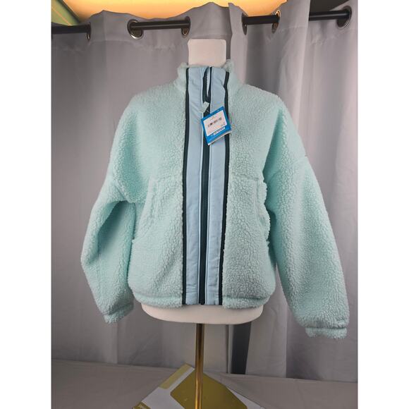 DSG Cozy Fleece‎ Full Zip Girls Large Sherpa Shoreside Blue - Picture 2 of 16